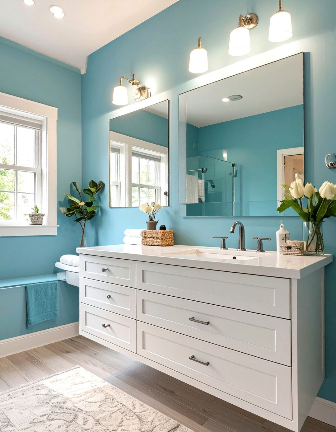 Periwinkle Blue Bathroom - 30 bathroom wall paint ideas