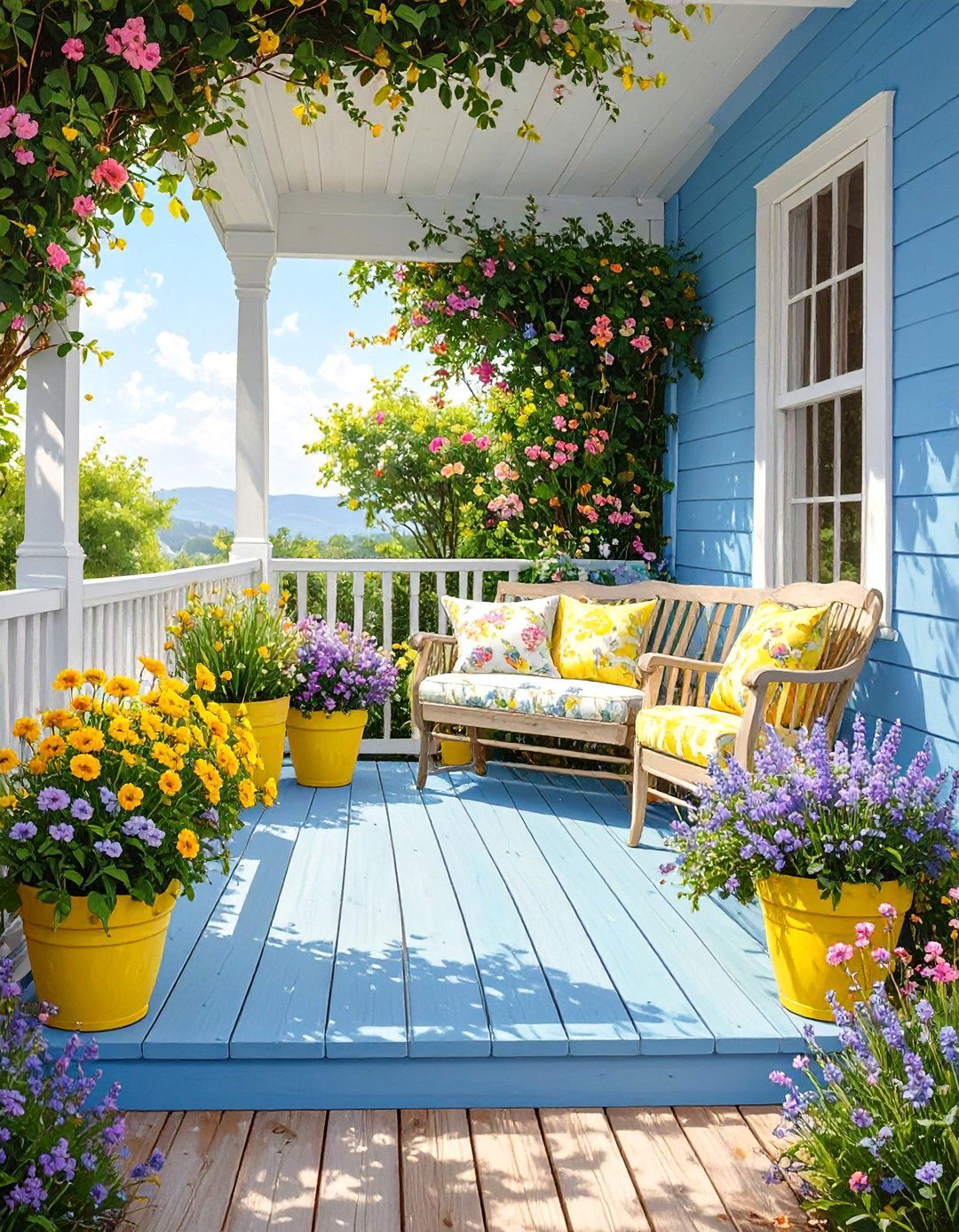 Periwinkle Blue Deck - 30 deck painting ideas