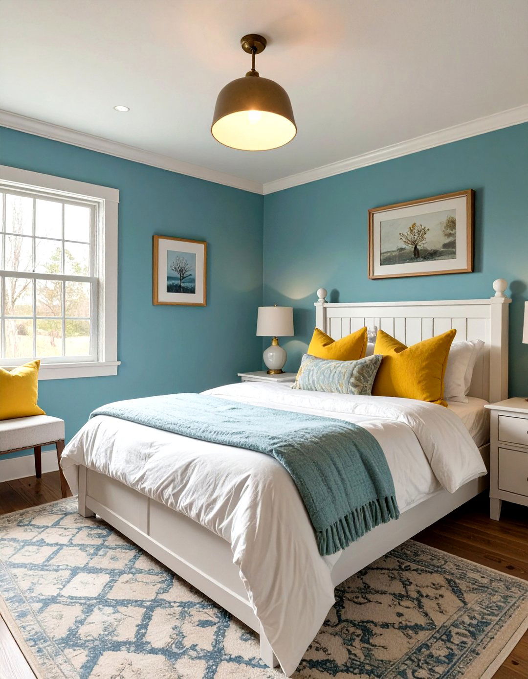 Periwinkle Blue Guest Room - 30 basement paint color ideas