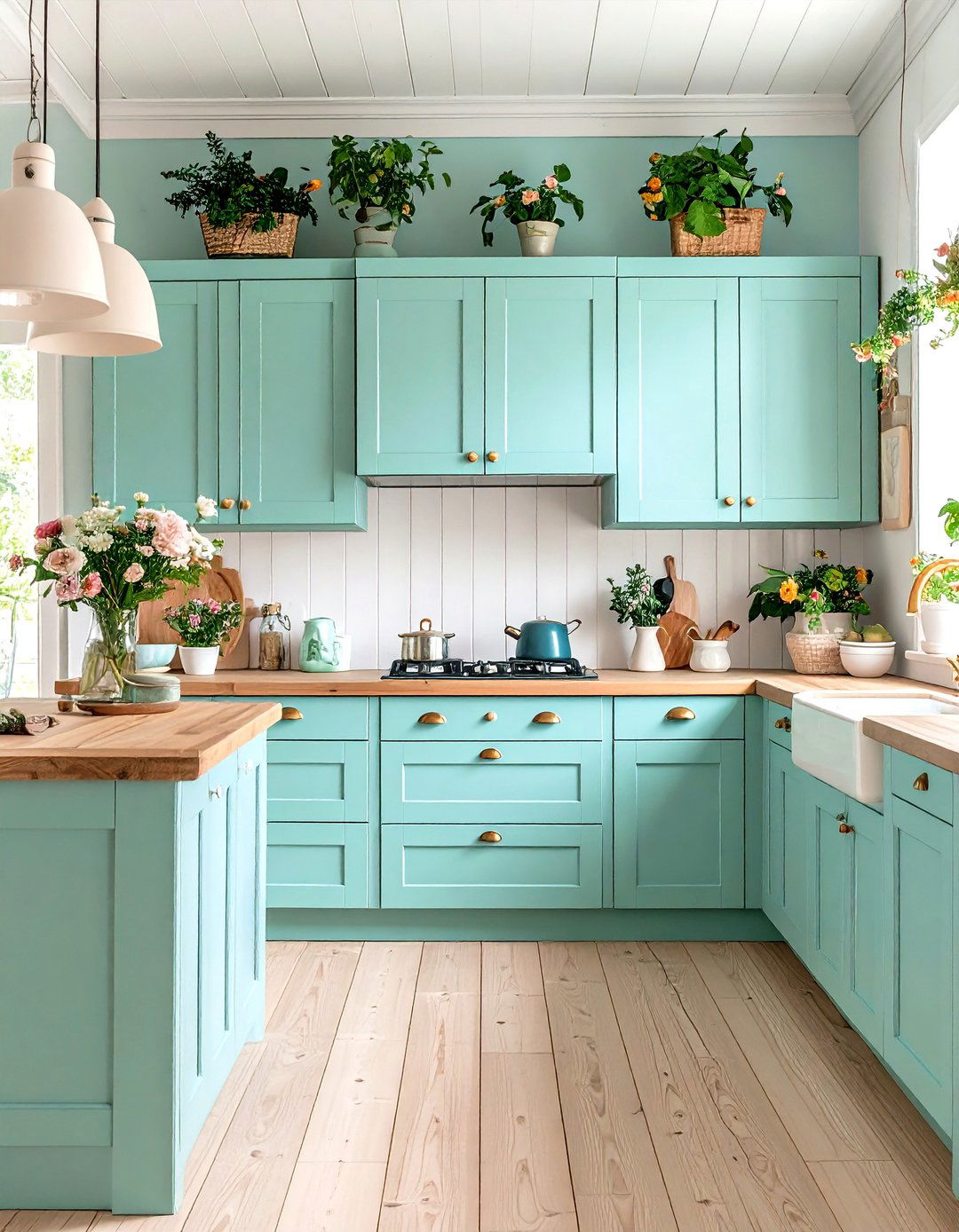 Periwinkle Blue Kitchen Cabinets - 30 kitchen cabinet color ideas