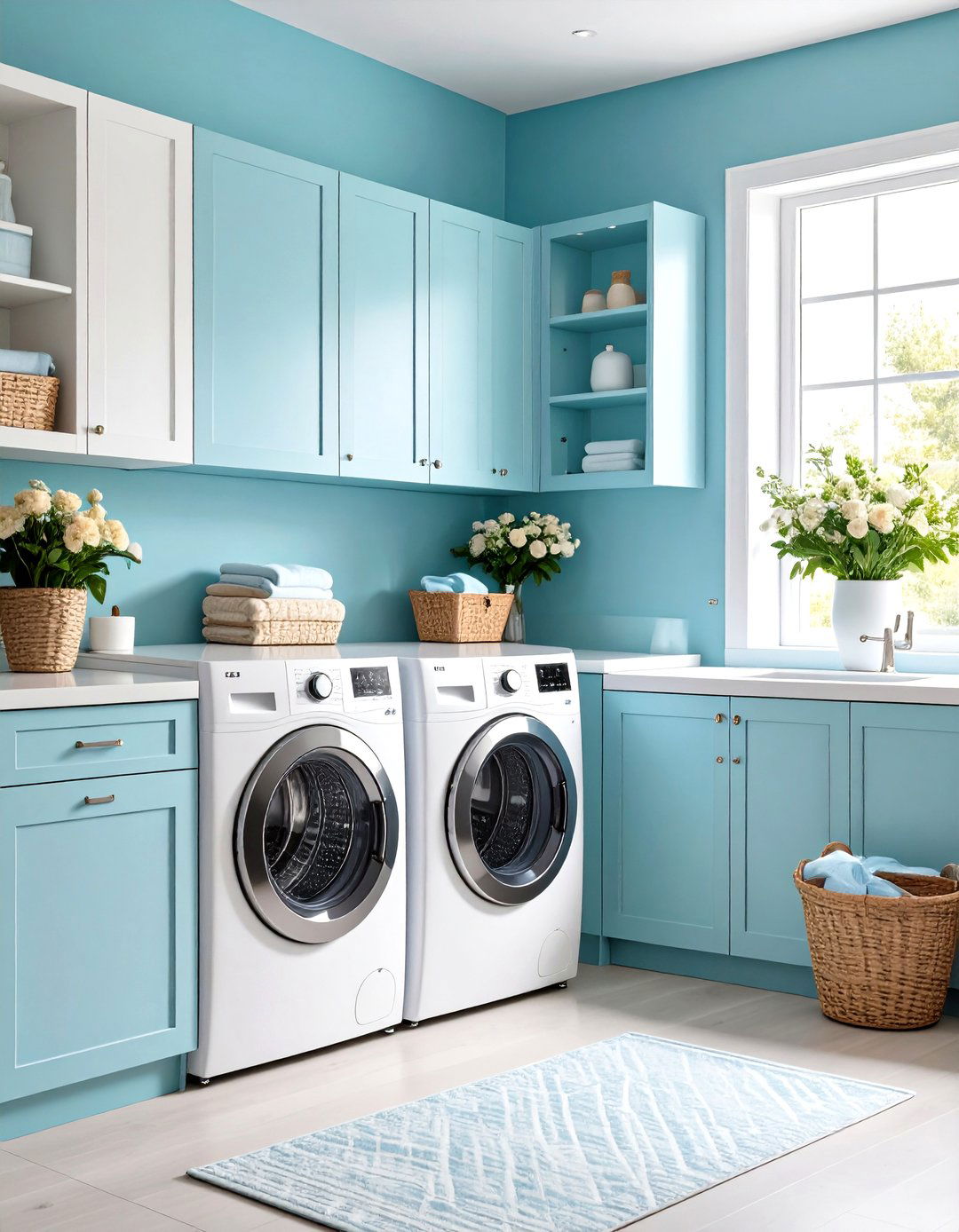 Periwinkle Blue Laundry Room - 30 laundry room color ideas