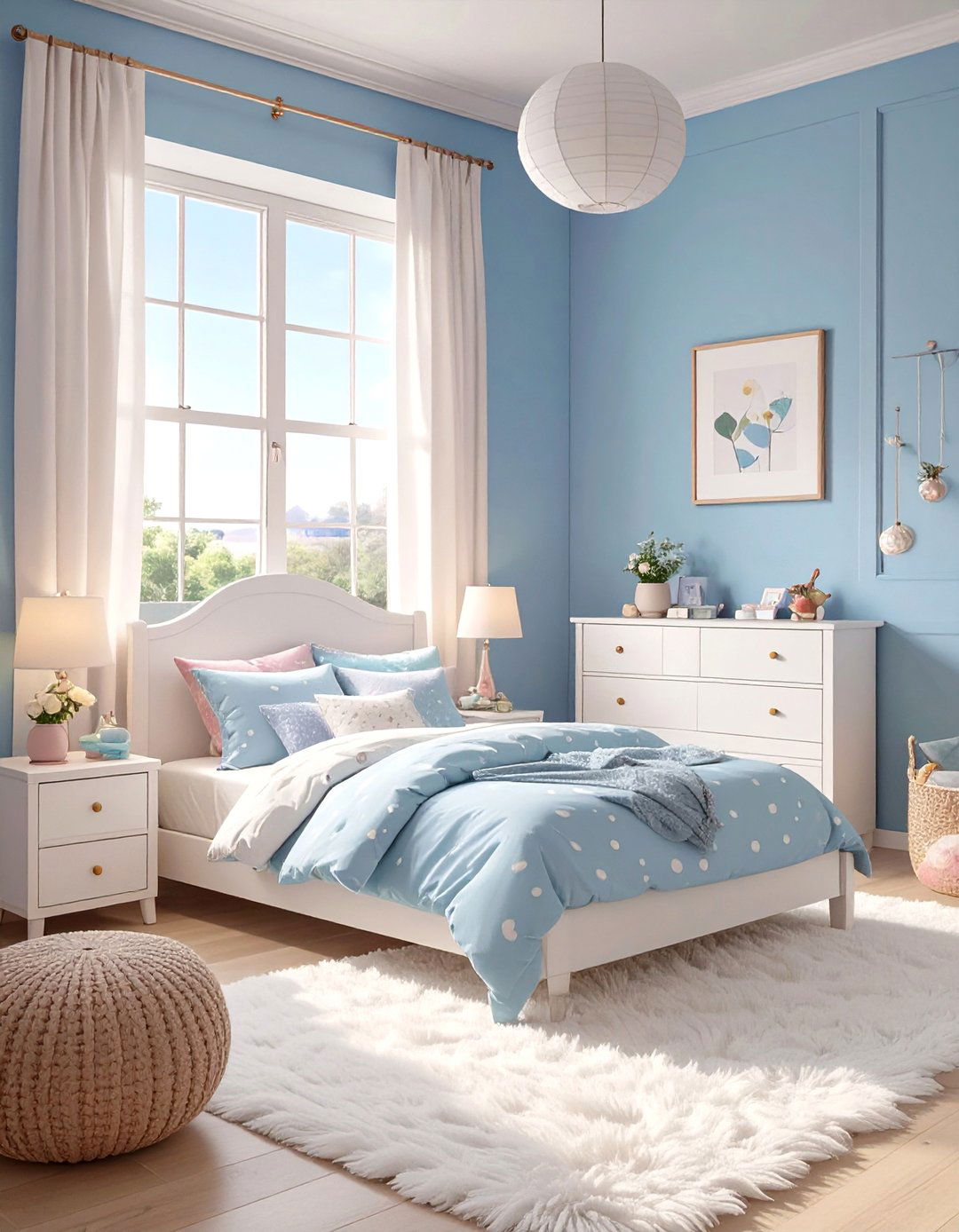 Periwinkle Playful Bedroom - 30 blue bedroom ideas