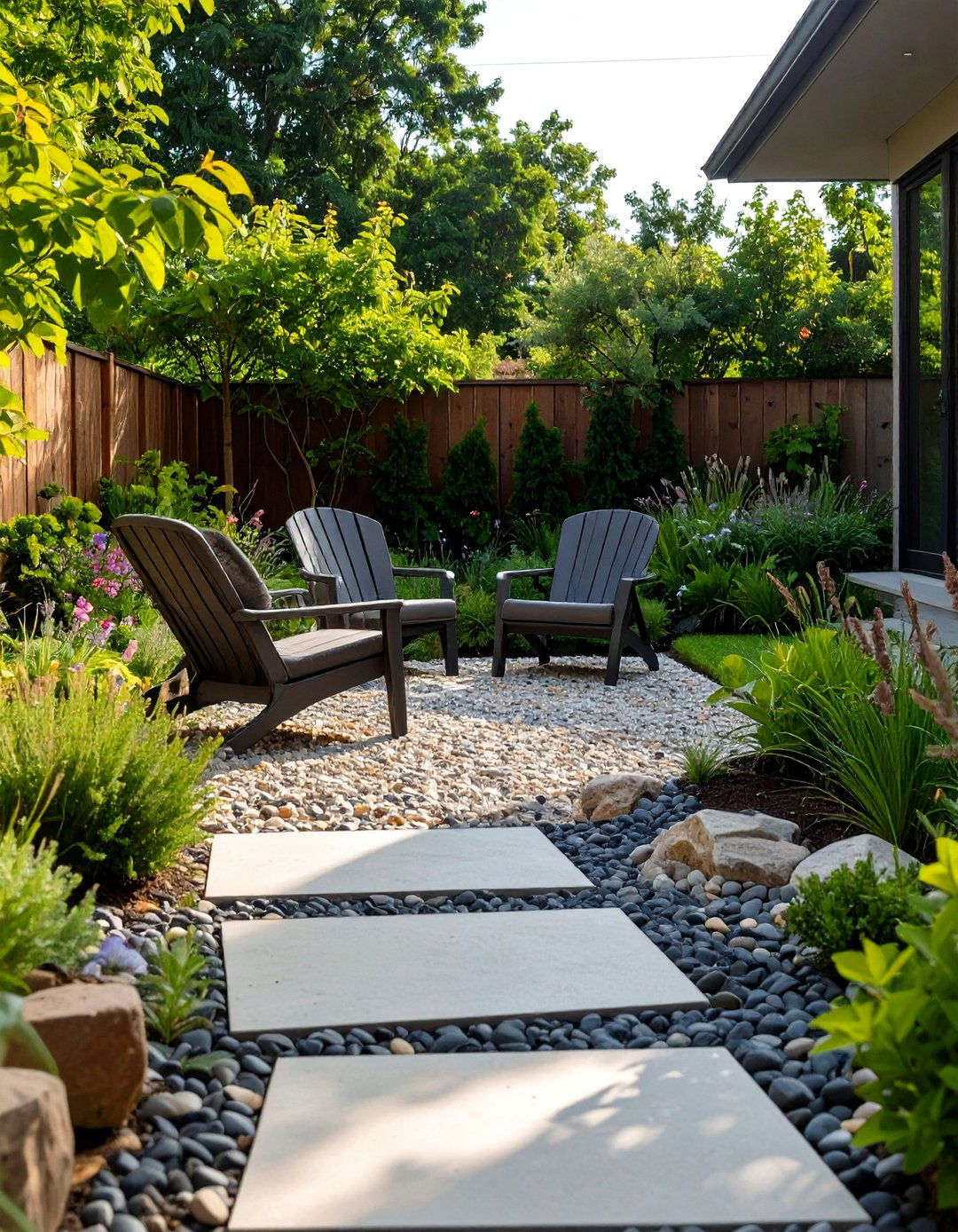 Permeable Paver Eco Friendly Backyard - 30 cheap no grass backyard ideas