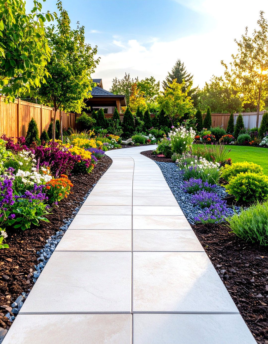 Permeable Paver Garden Walkway - 30 garden walkway ideas