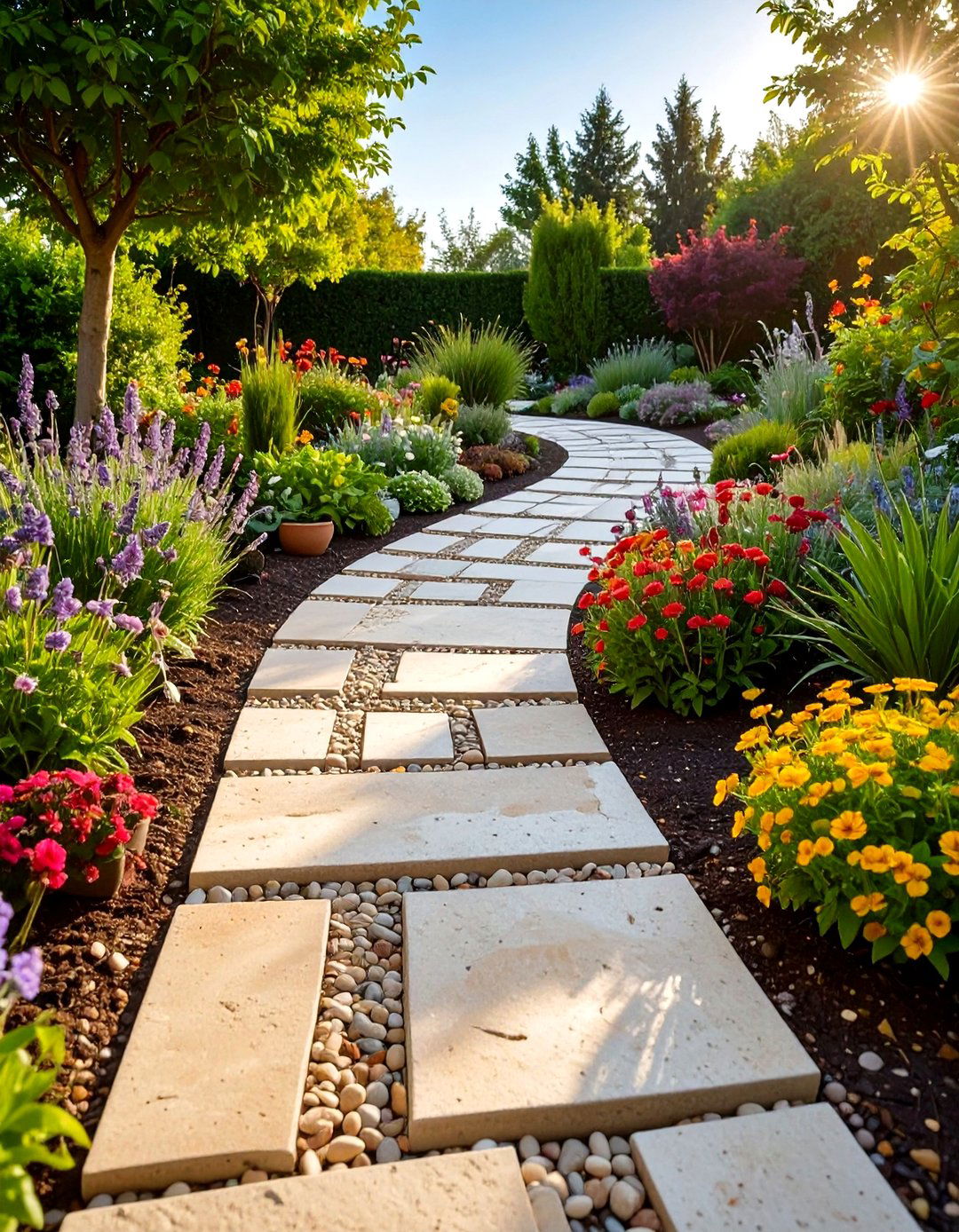Permeable Paving for Pathways - 30 sustainable garden design ideas