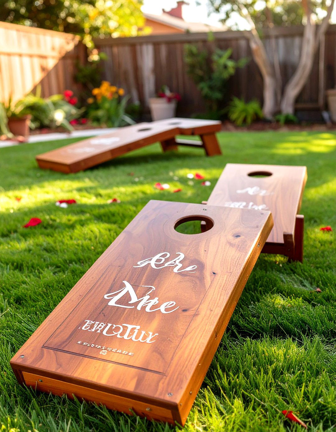 Personalized Lawn Games for Backyard Entertainment - 30 small backyard wedding ideas