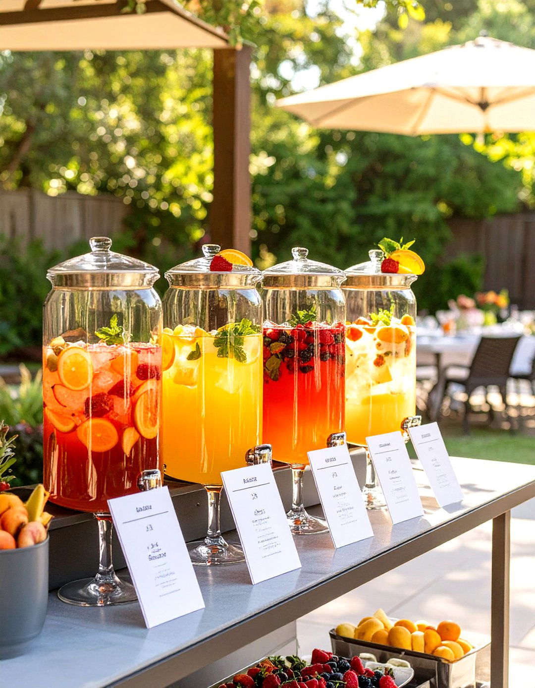 Personalized Mocktail Bar - 30 outdoor graduation party ideas