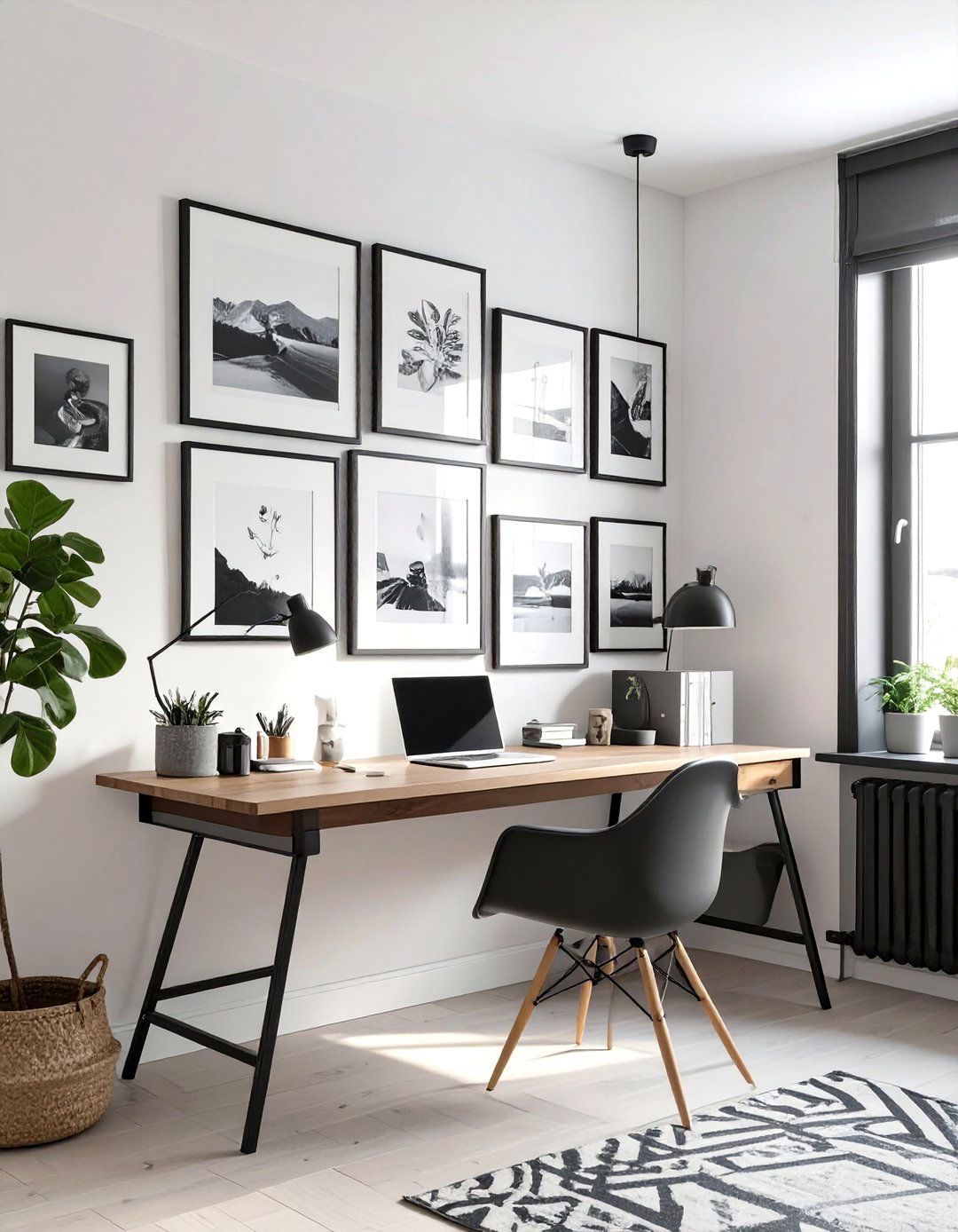Personalized Photo Gallery Wall - 30 small office decor ideas for work