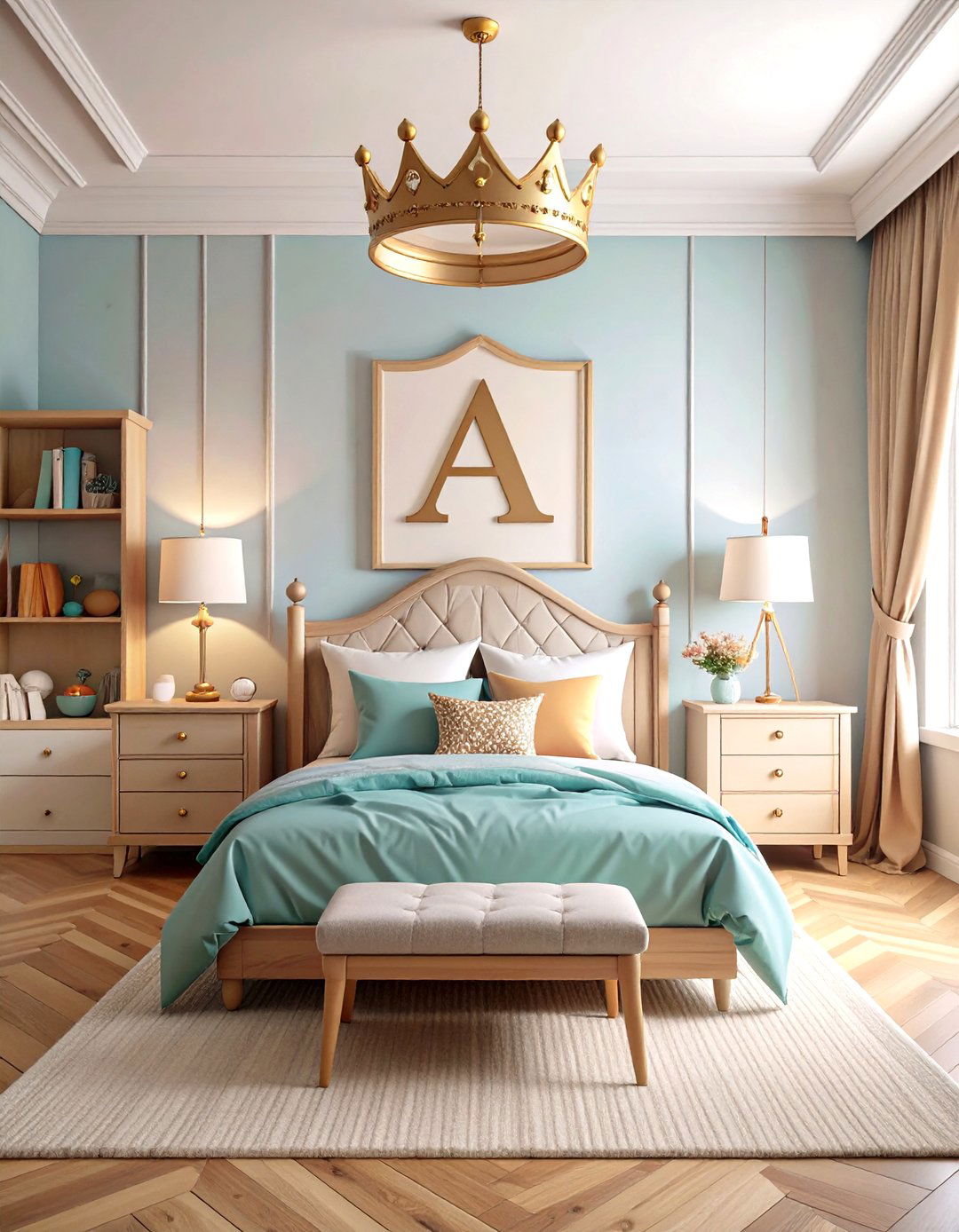 Personalized Royal Crest Princess Bedroom - 30 princess bedroom ideas