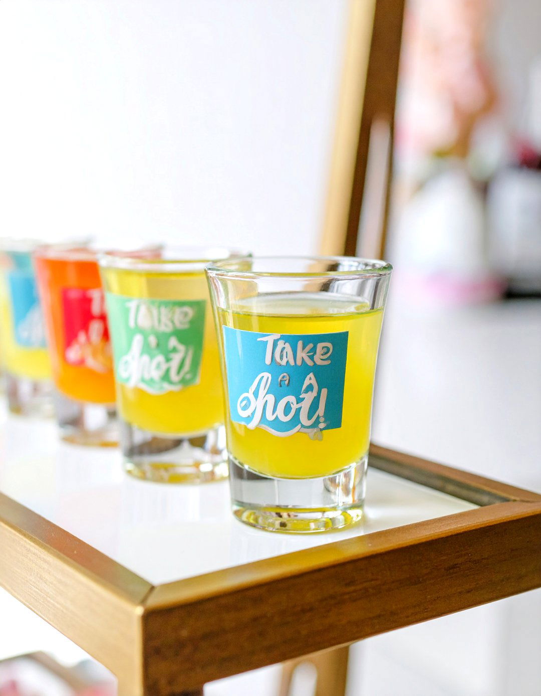 Personalized Shot Glass Favors - 30 baby shower party favor ideas