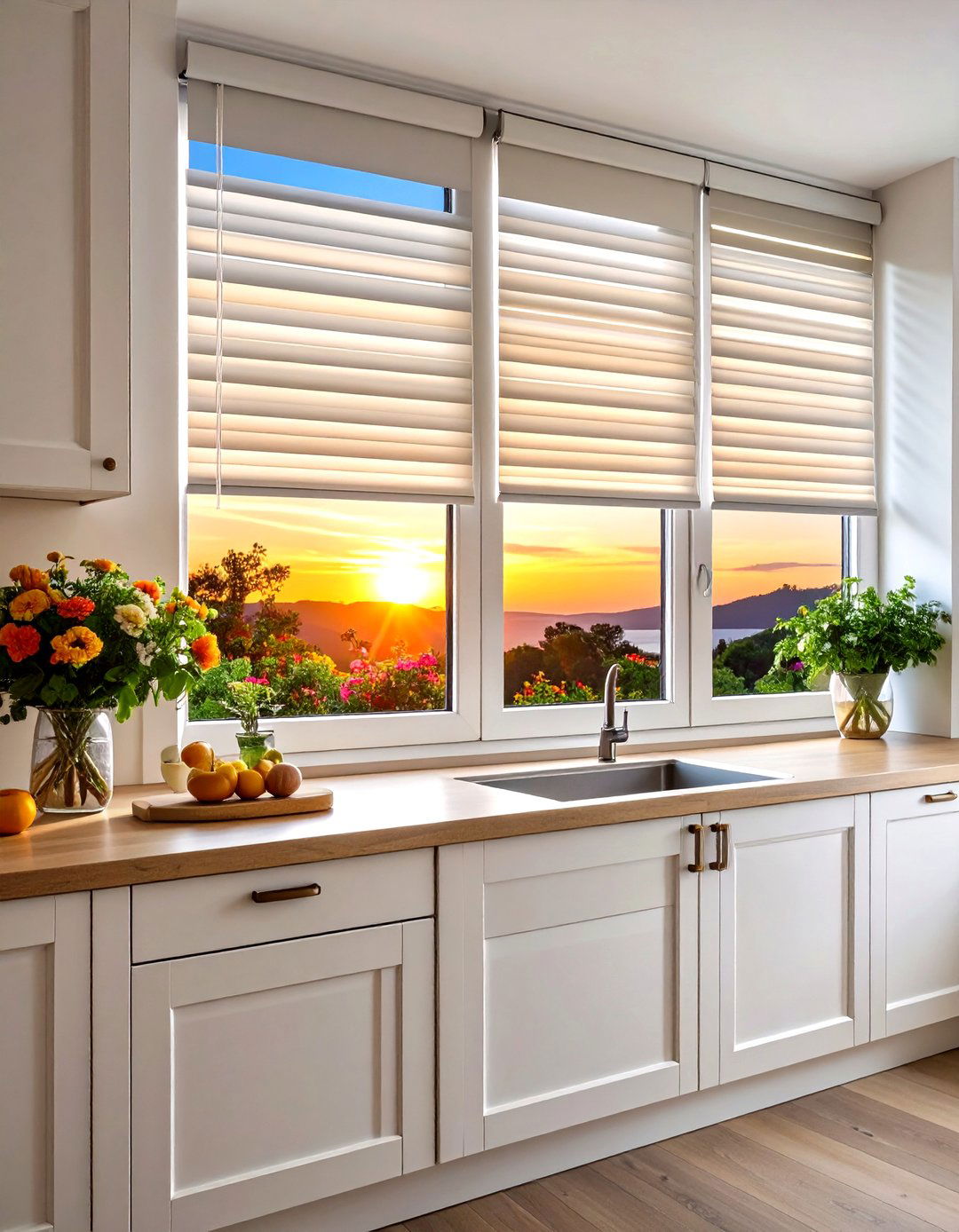 Personalized Touch with Photo Blinds - 30 kitchen blinds ideas