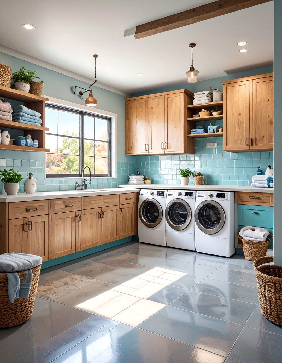 Pet Friendly Basement Laundry Room - 30 concrete basement laundry room ideas