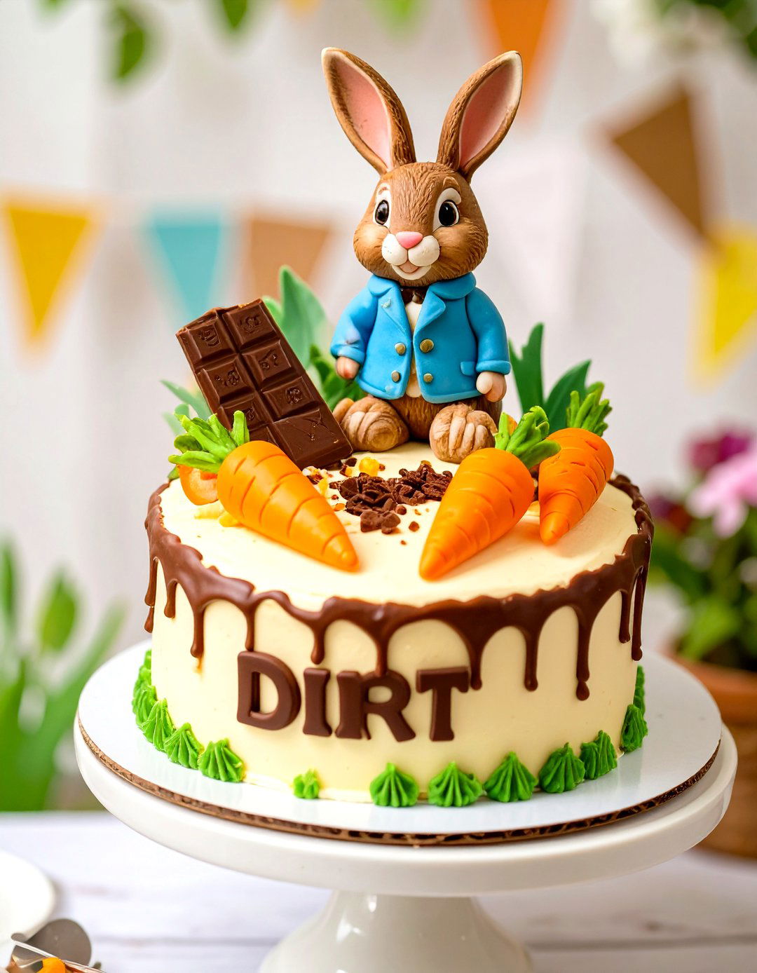 Peter Rabbit Garden Patch Cake - 30 baby shower cake ideas