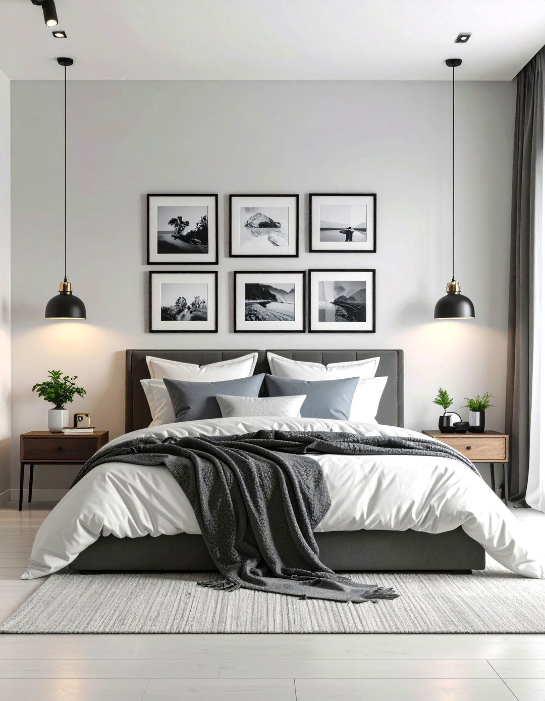 Photo Gallery Wall - 30 accent wall ideas for bedroom