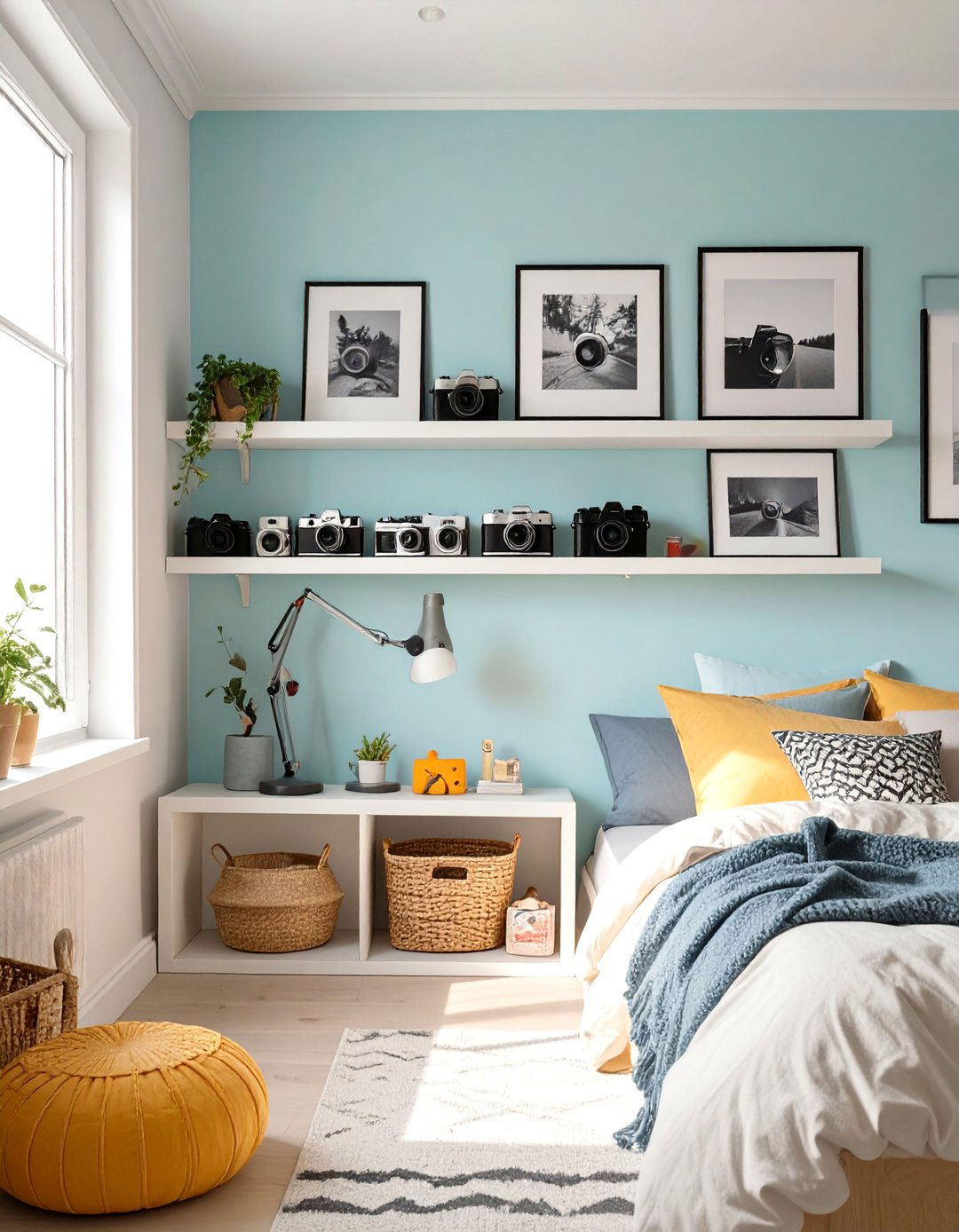 Photography Focused Teenage Boys Room with Photo Displays - 30 teenage boys room ideas