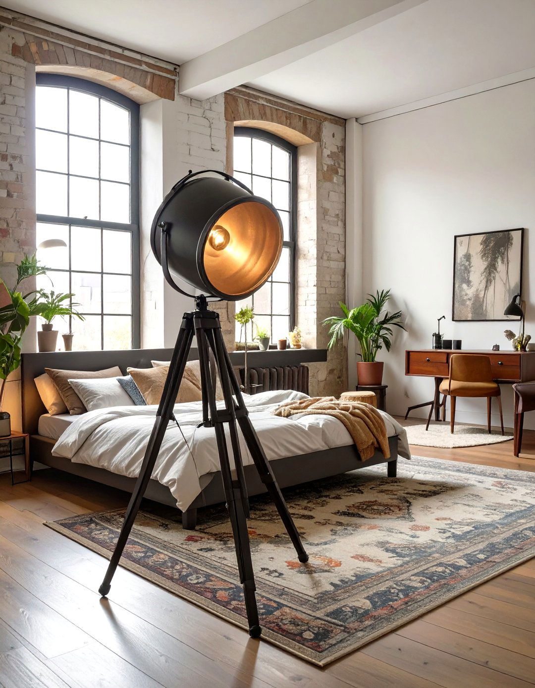 Photography Studio Floor Lamp in a Creative Bedroom - 30 floor lamps for bedroom ideas