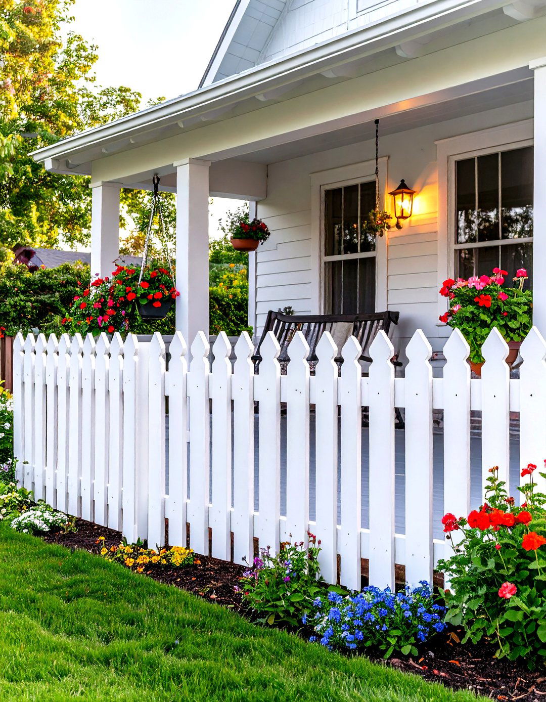 Picket Style Patio Fence - 30 patio fence ideas