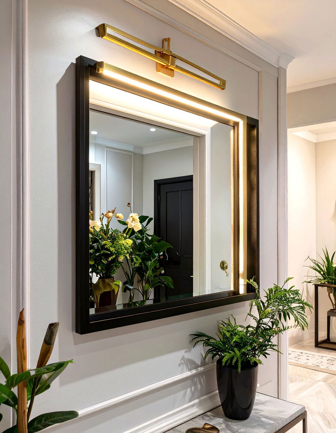 Picture Light Over Artwork or a Mirror - 30 small entryway lighting ideas