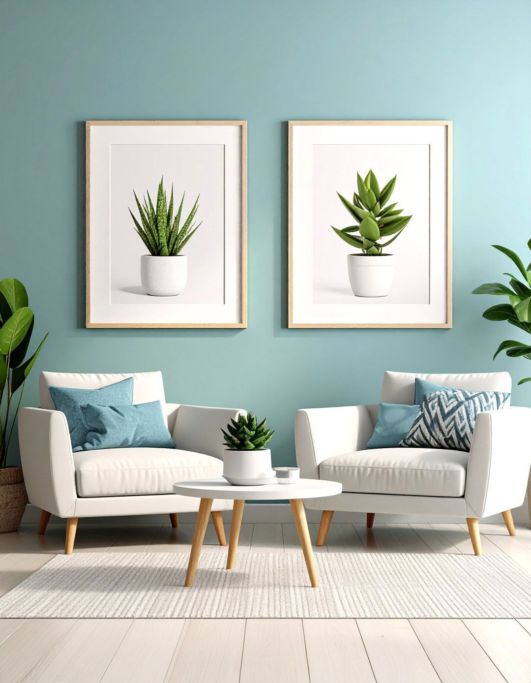 Picture Wall with Floating Shelves - 30 picture wall ideas for living room