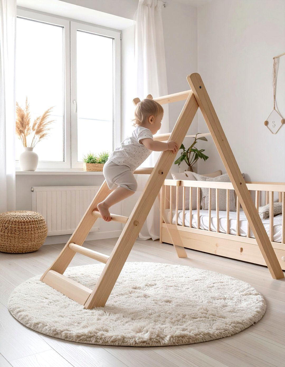 Pikler Triangle for Active Play - 30 toddler bedroom ideas