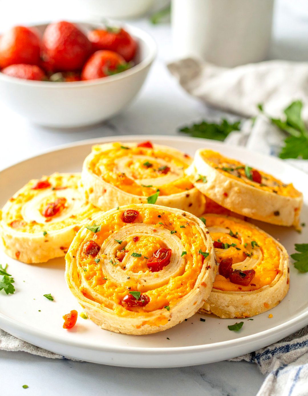 Pimento Cheese Pinwheels - 30 baby shower snack ideas