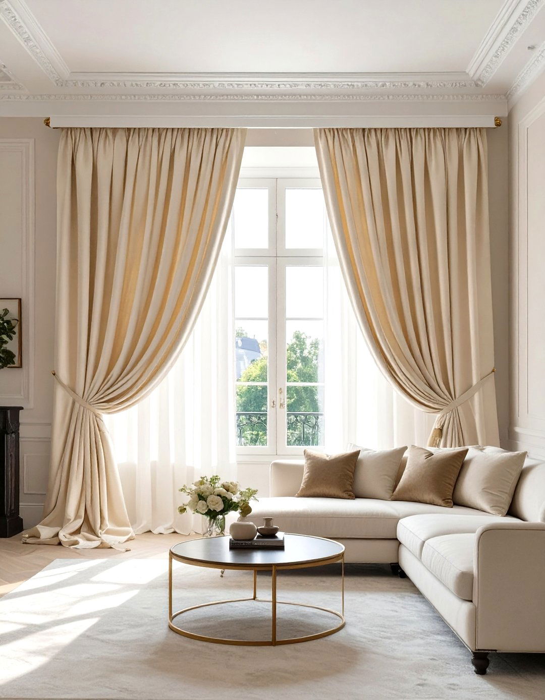 Pinch Pleat Curtains for Formal Elegance - 30 curtain ideas for living room