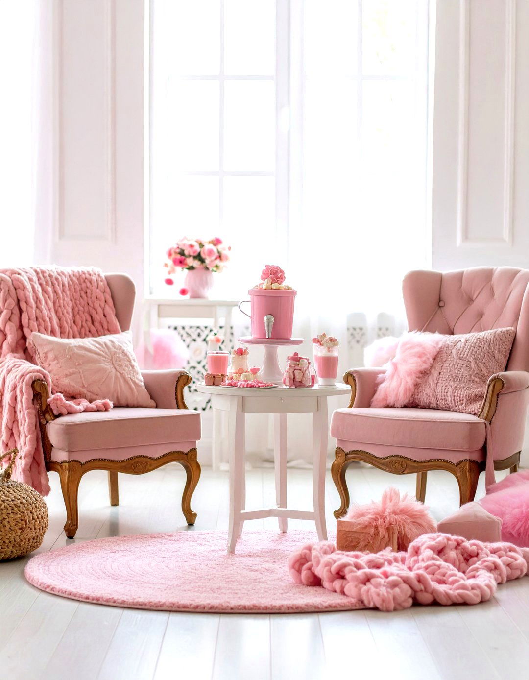 Pink Hot Chocolate Bar Idea - 30 pink baby shower ideas