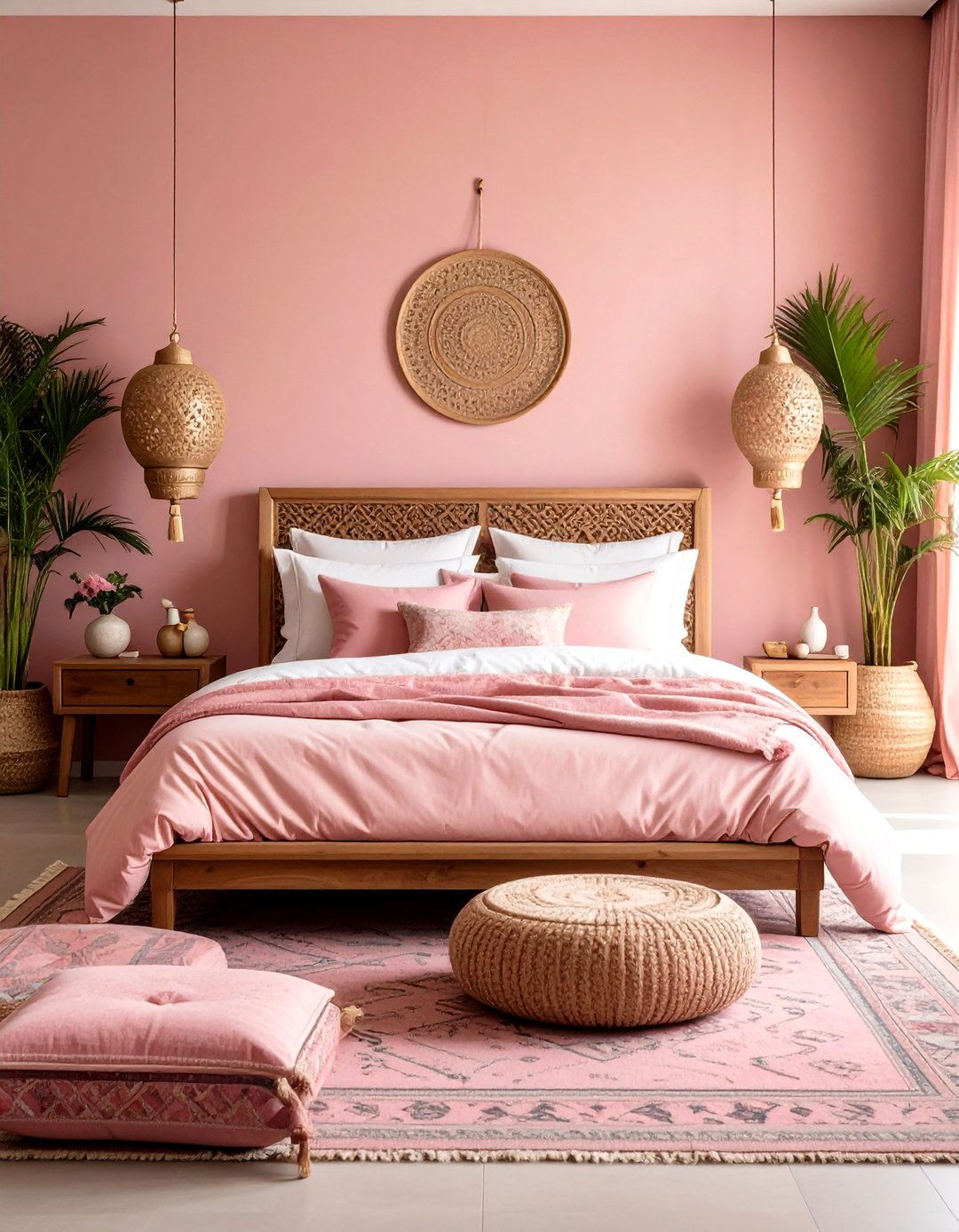 Pink Moroccan Inspired Bedroom - 30 pink bedroom ideas