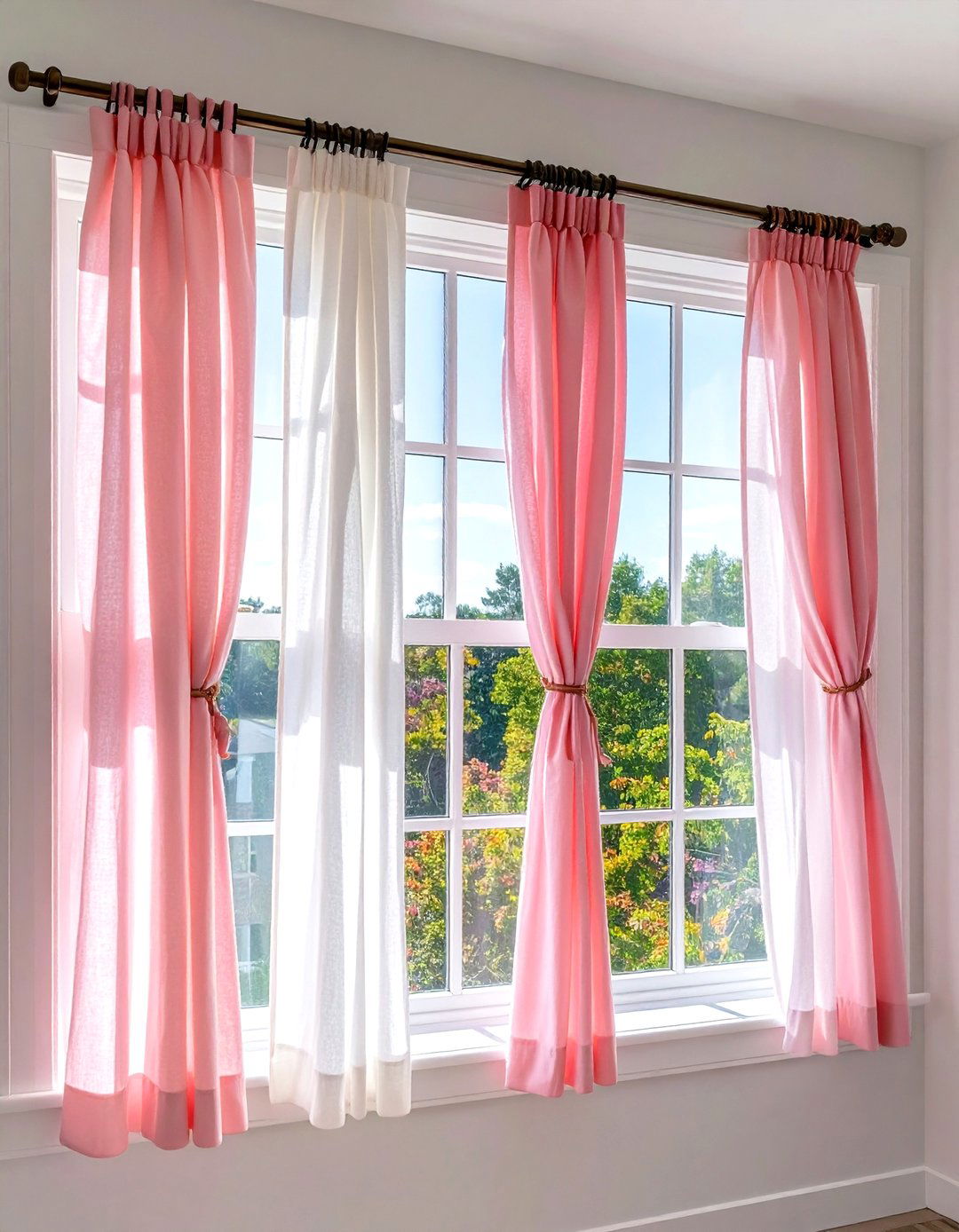 Pink Ombre Curtains - 30 pink dorm room ideas