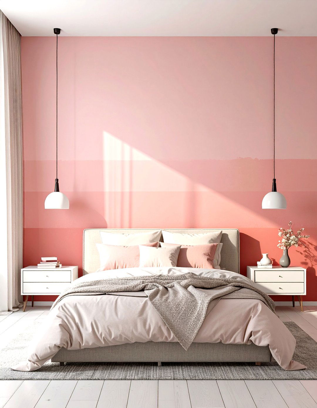 Pink Ombre Wall Bedroom - 30 girls bedroom ideas pink