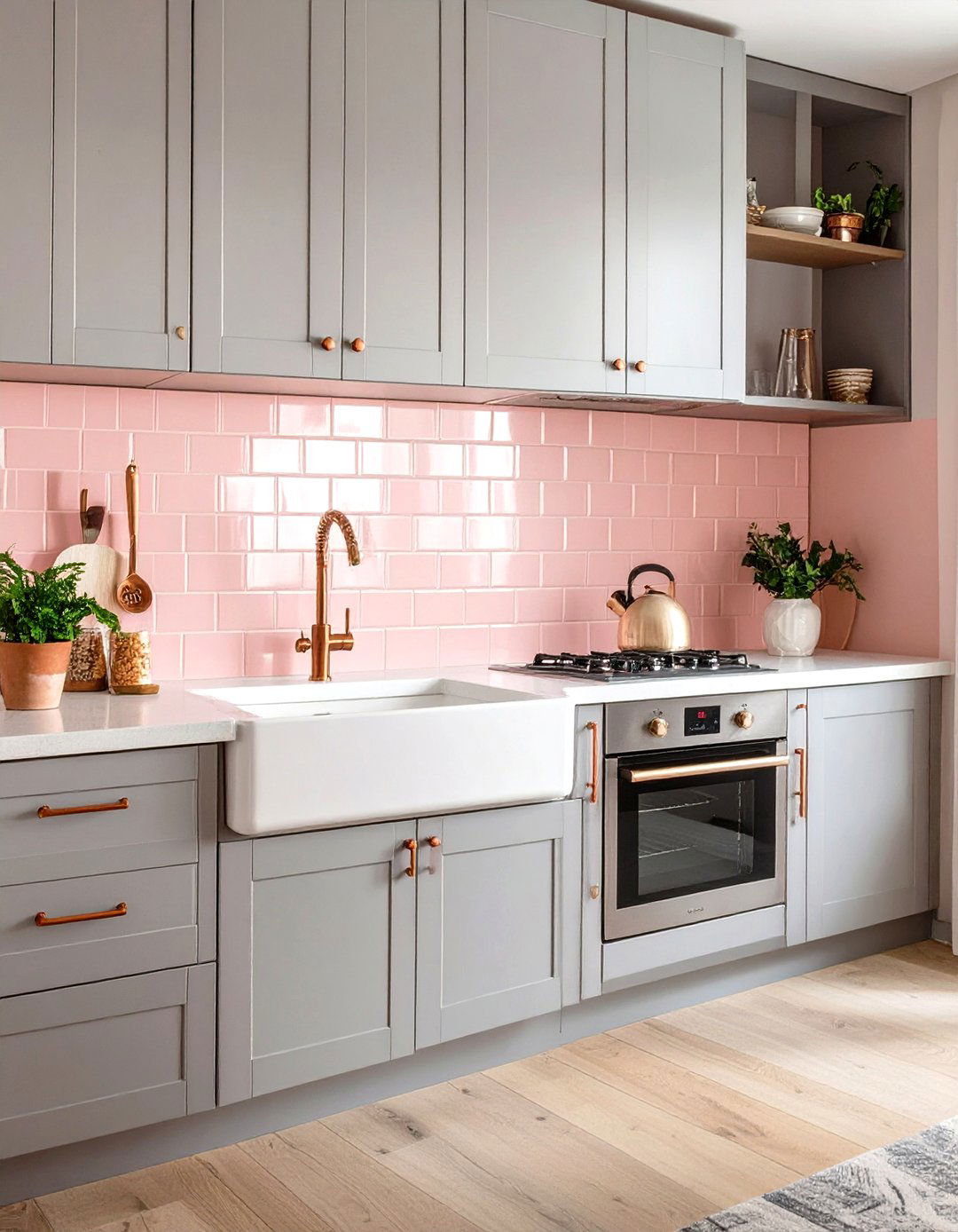 Pink Subway Tile Backsplash - 30 subway tile backsplash ideas