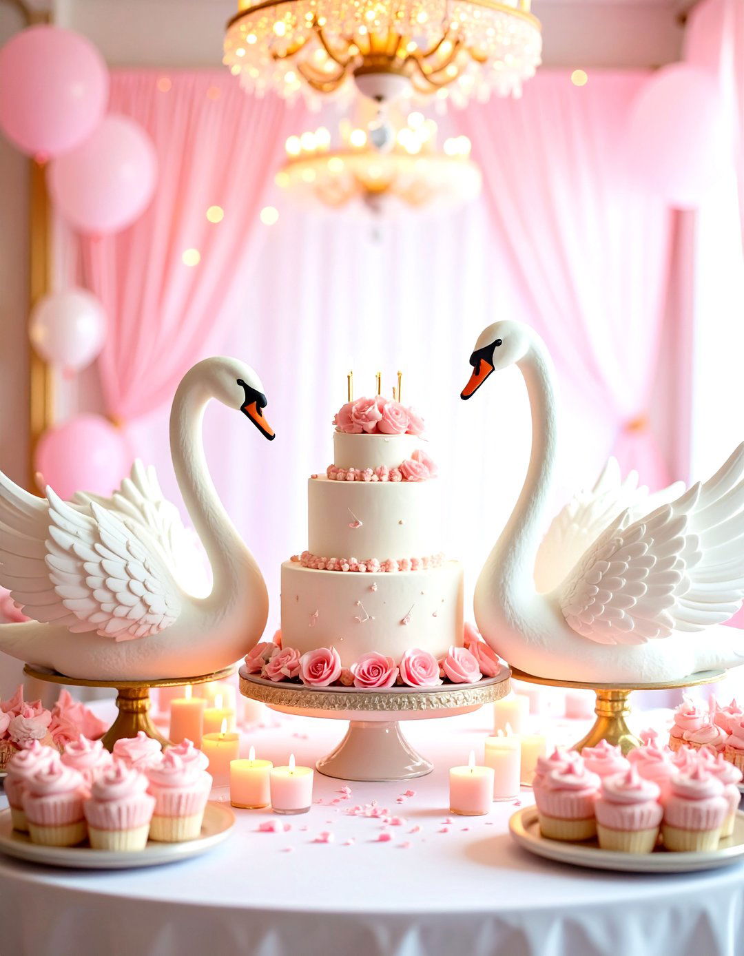 Pink Swan Princess Idea - 30 pink baby shower ideas