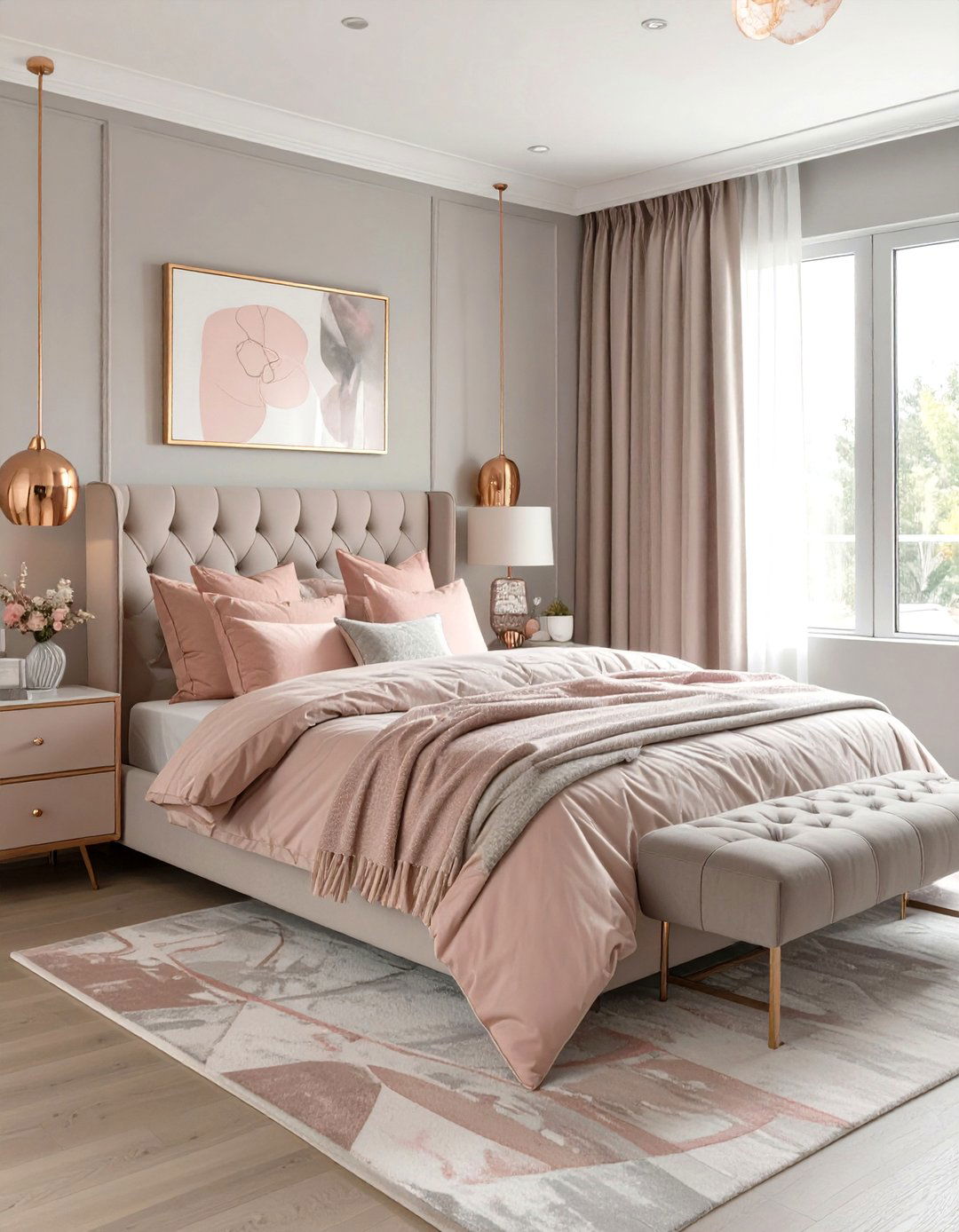 Pink and Grey Sophisticated Palette - 30 teenage girl room ideas