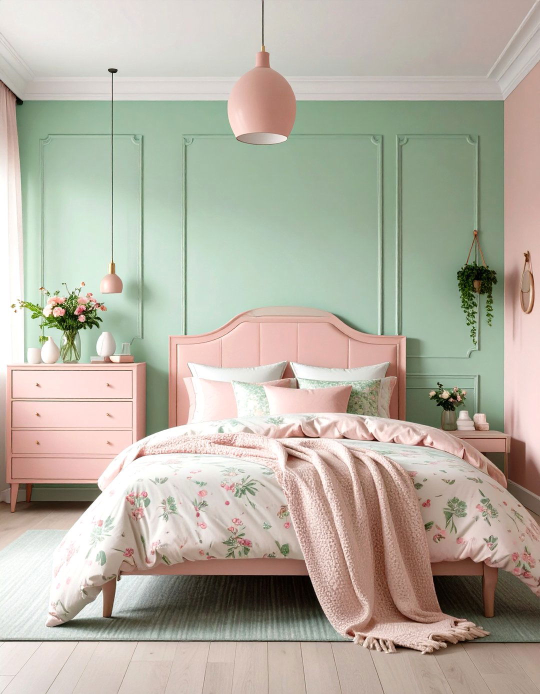 Pink and Mint Green Bedroom - 30 girls bedroom ideas pink