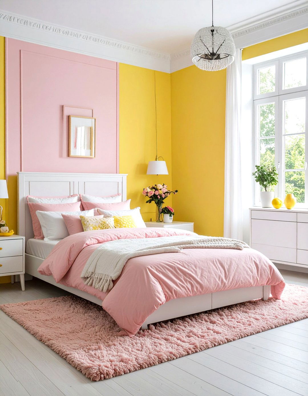 Pink and Yellow Lemonade Bedroom - 30 girls bedroom ideas pink