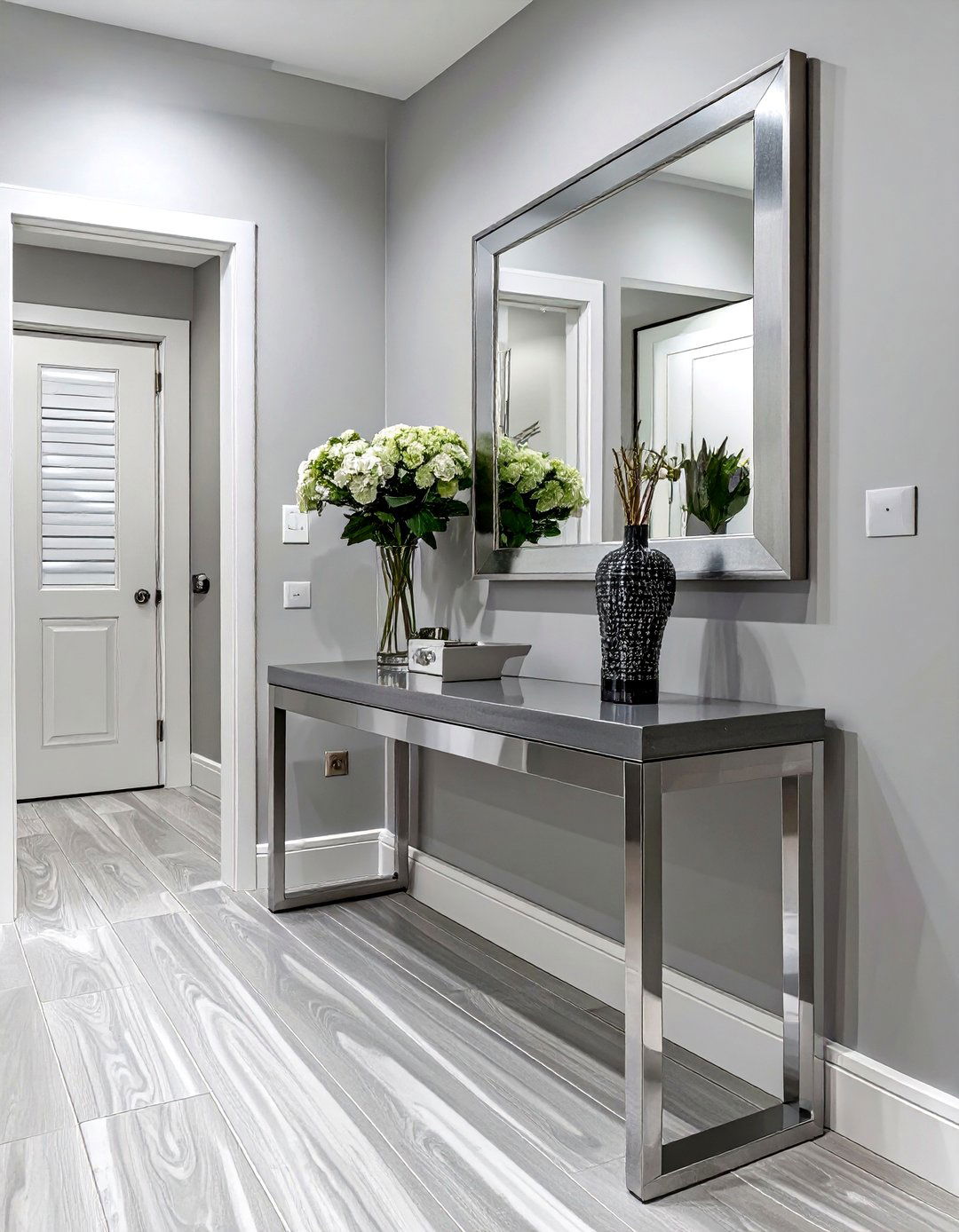 Pinstripe Patterned Porcelain Tile - 30 modern entryway tile ideas