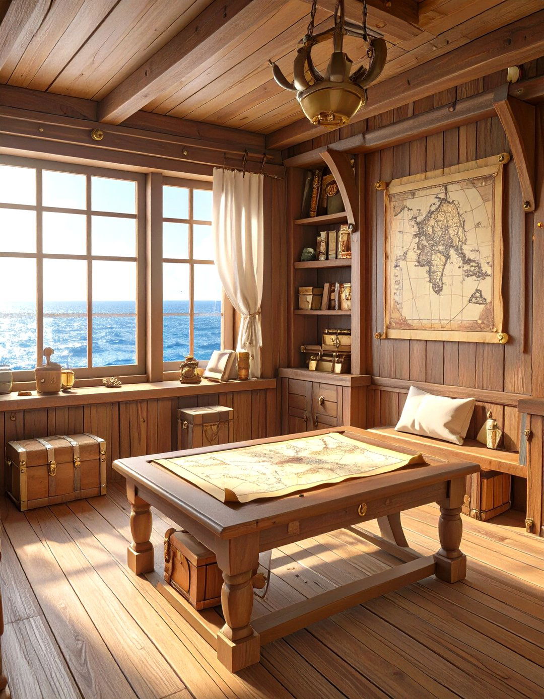 Pirate Ship Captains Quarters - 30 minecraft living room ideas