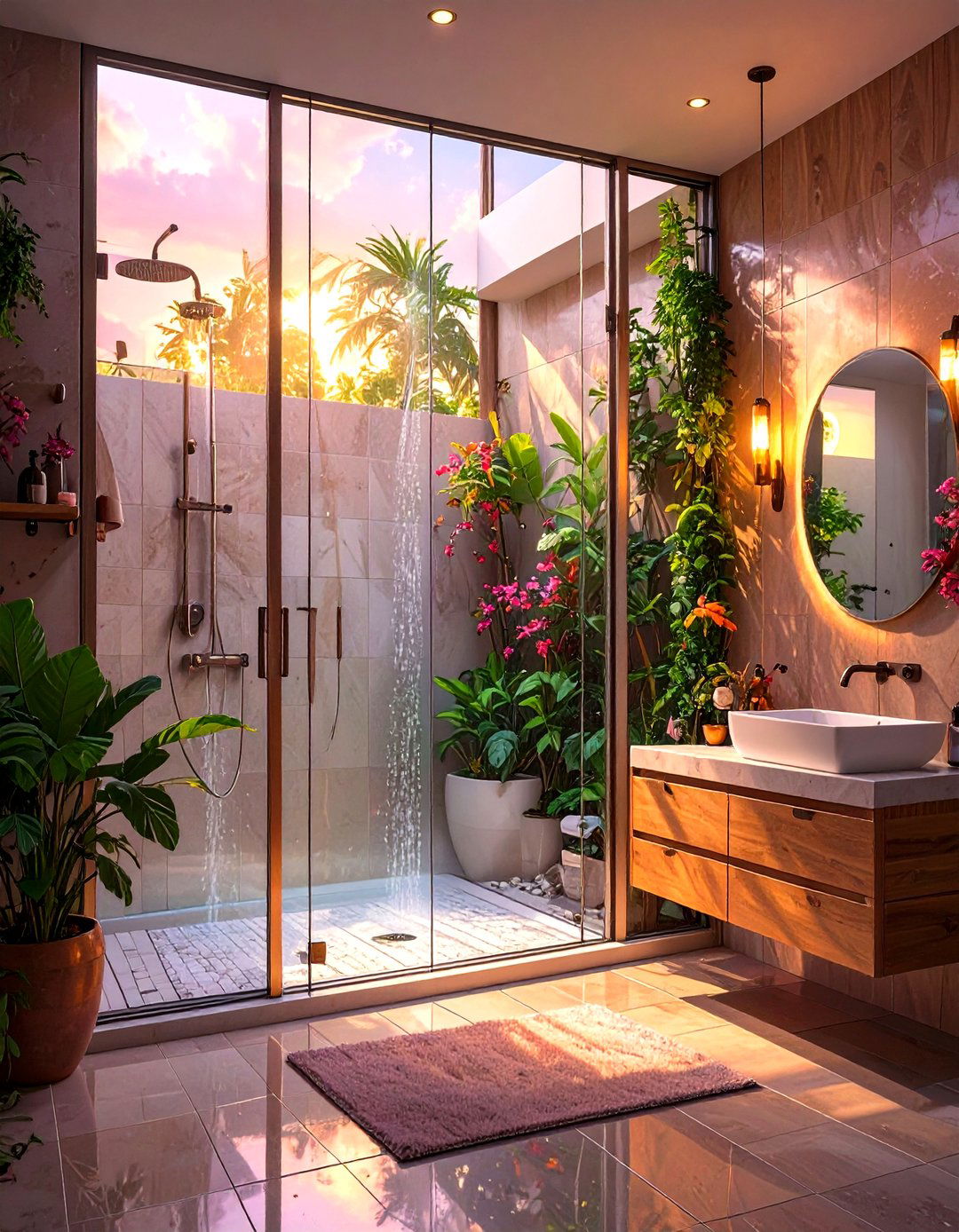 Pivot Door Shower Enclosure - 30 shower enclosure ideas