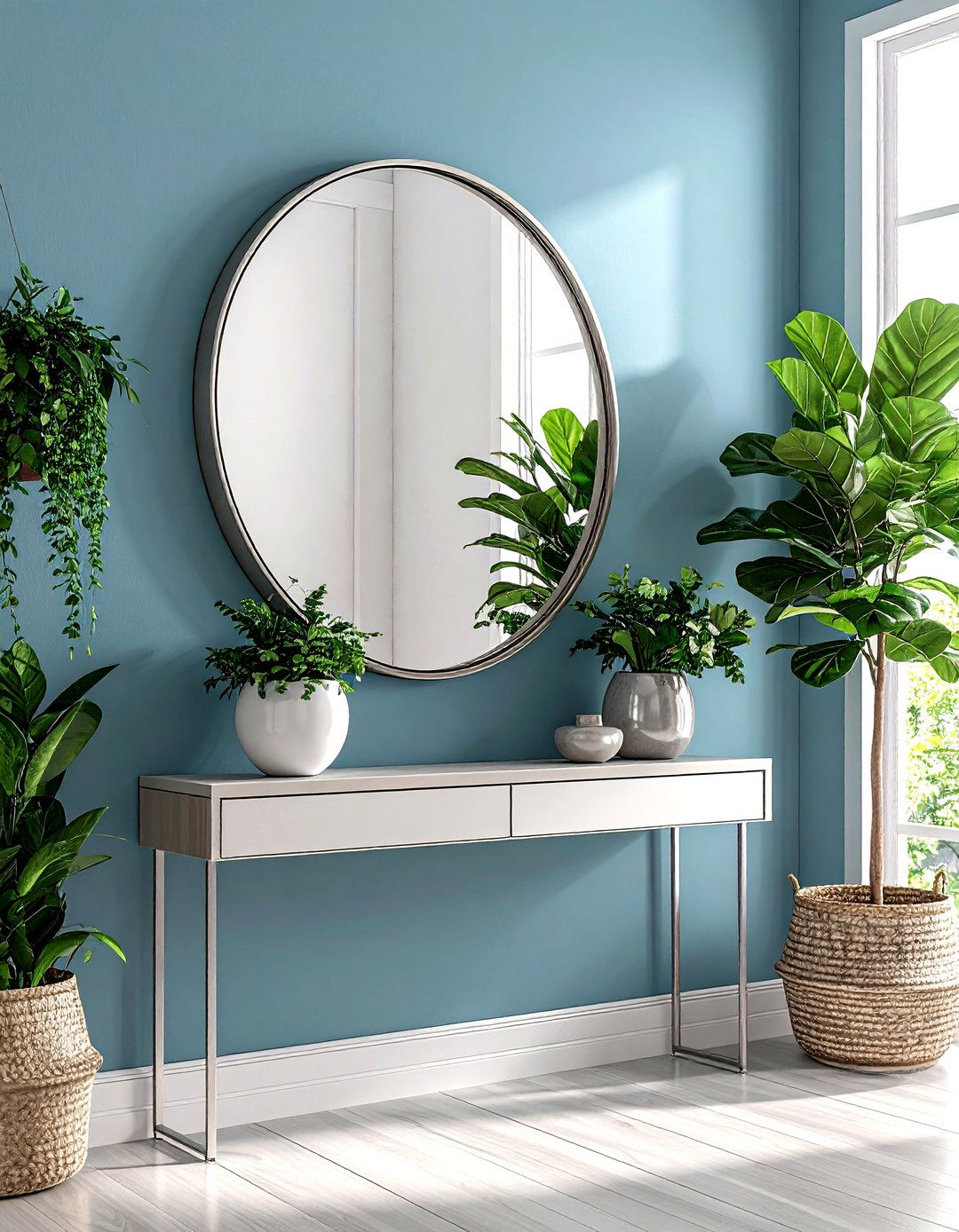 Pivoting Entryway Mirror - 30 entryway mirror ideas