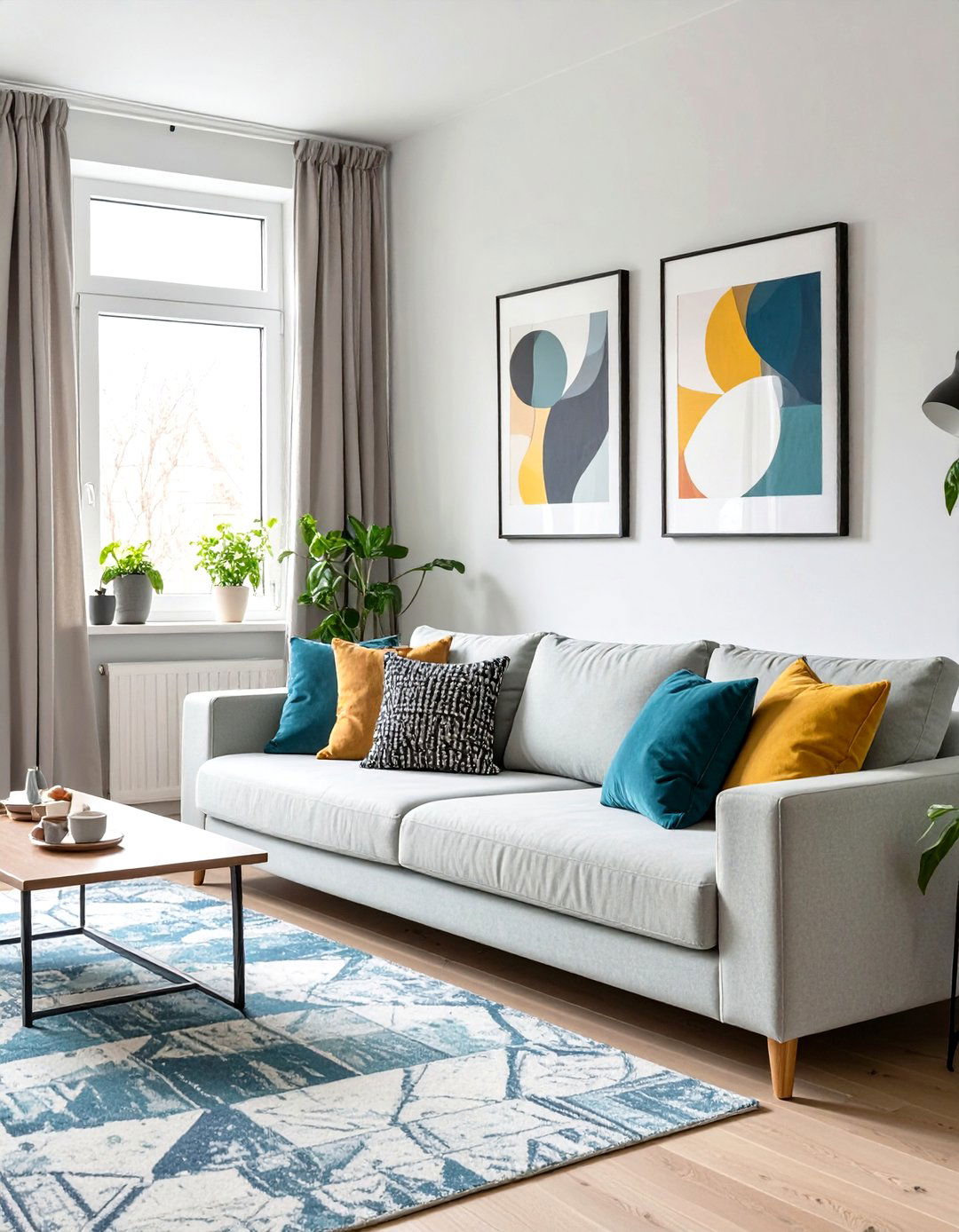 Place Furniture Away from the Walls - 30 very small living room ideas