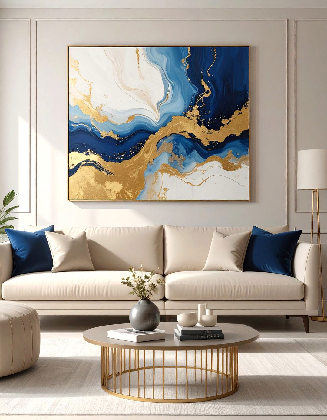 Place a Single Piece of Statement Art - 30 simple living room ideas