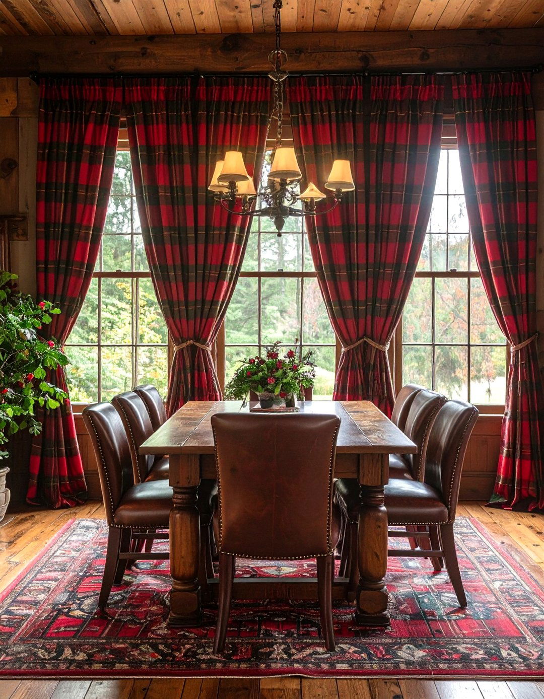 Plaid Dining Room Curtains - 30 dining room curtains ideas