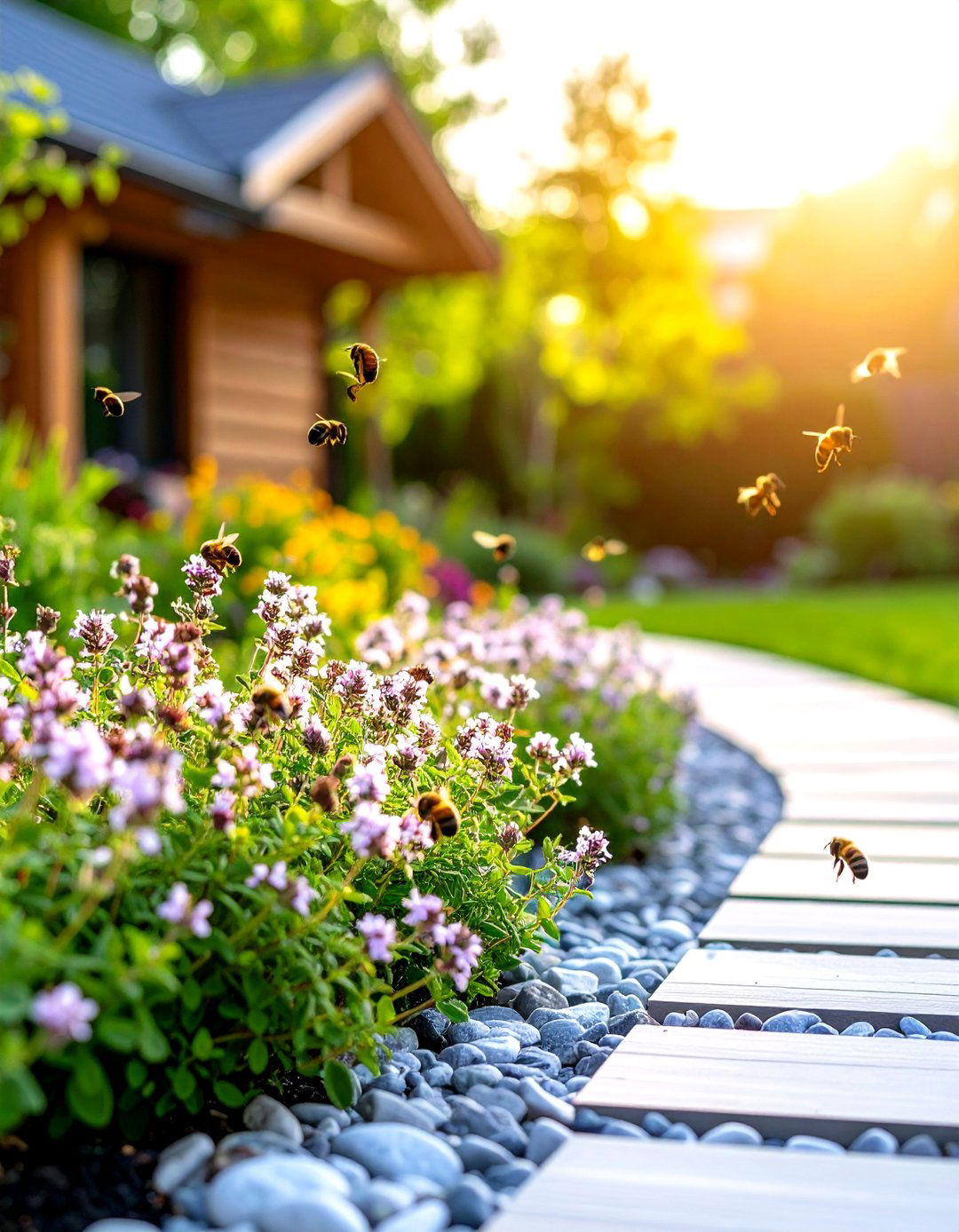 Plant Border Edging for a Pea Gravel Patio - 30 pea gravel patio edging ideas