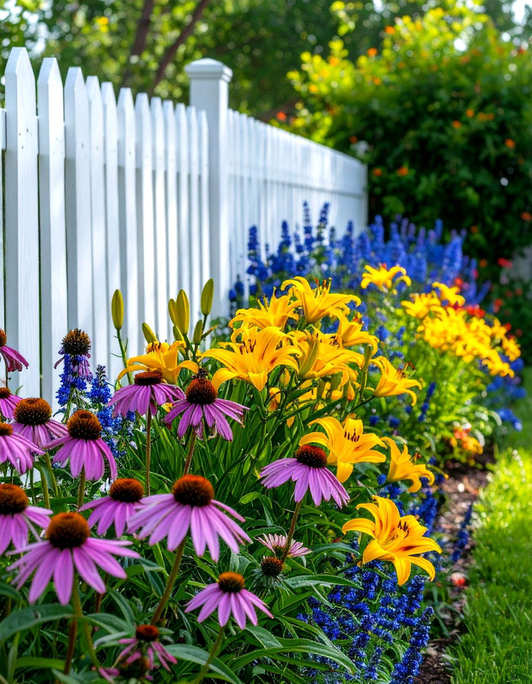 Plant a Low Maintenance Perennial Border - 30 simple backyard landscaping ideas