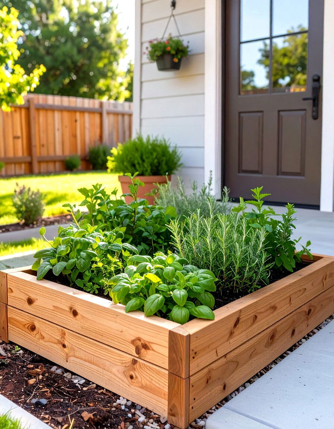 Plant a Small Herb Garden - 30 simple backyard landscaping ideas