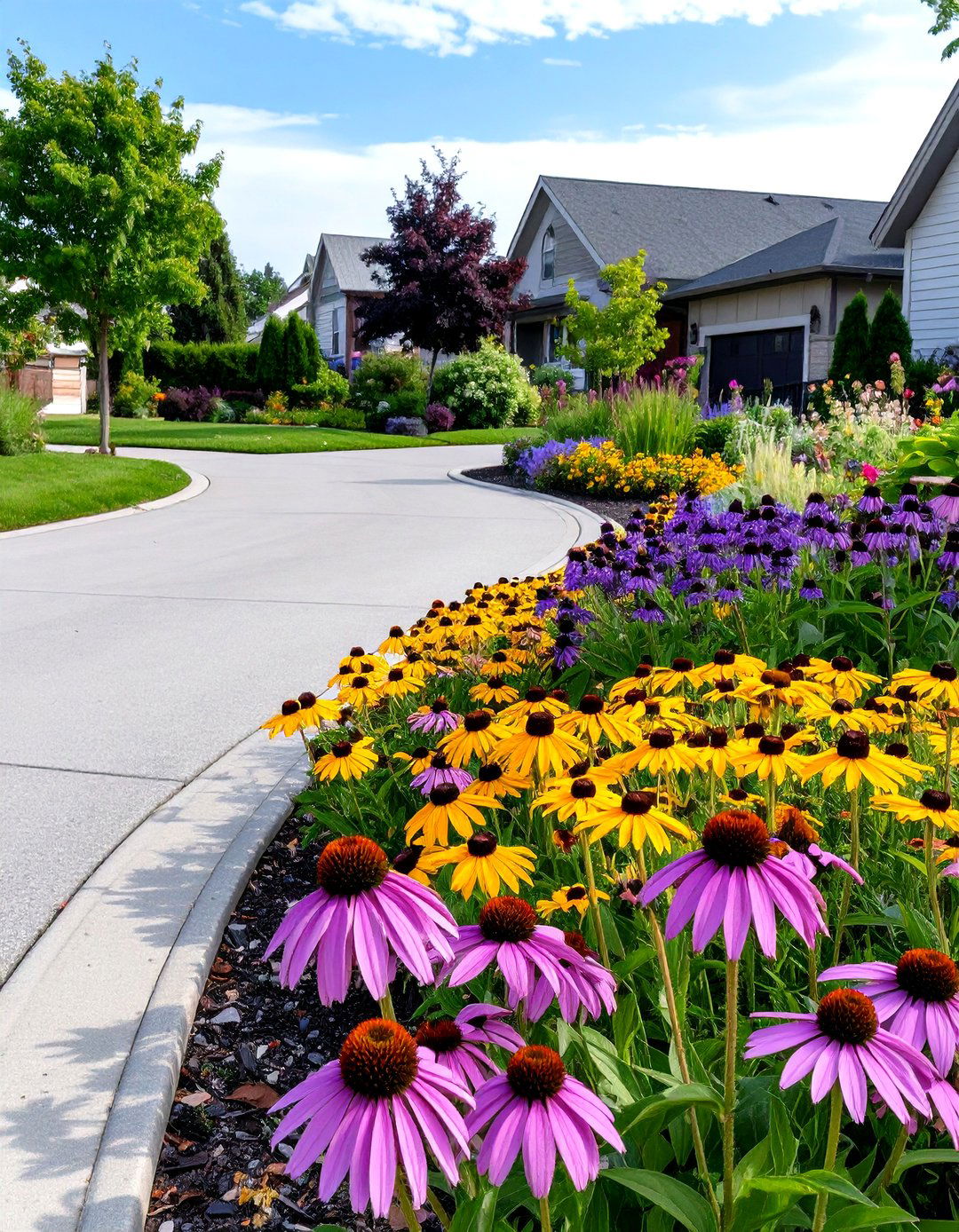 Planting a Perennial Border - 30 simple front yard landscaping ideas