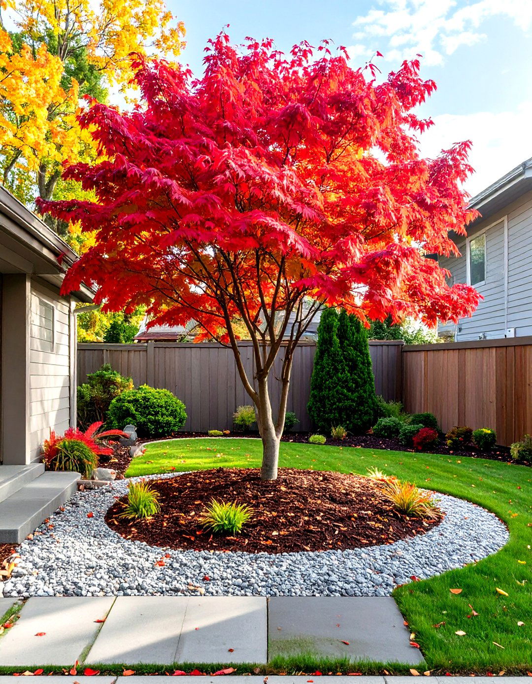 Planting a Single Feature Tree - 30 small front yard landscaping ideas