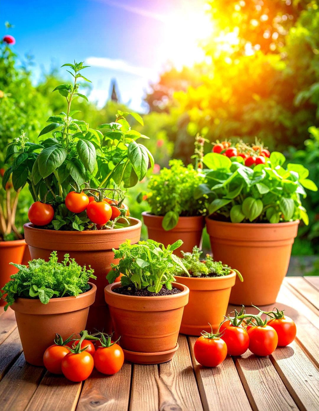Planting an Edible Container Garden - 30 patio landscaping ideas