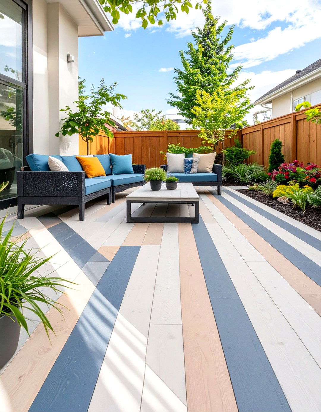 Plastic Composite Decking Remnants - 30 cheap patio floor ideas