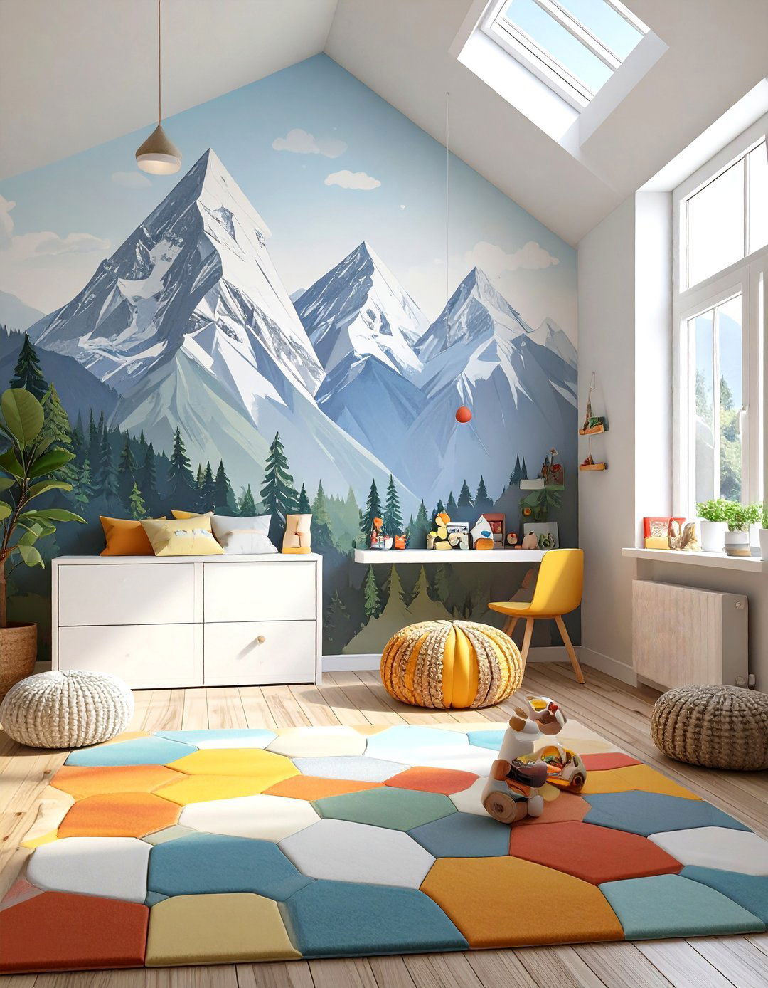 Playful Geometric Kids Room - 30 nu look home design ideas